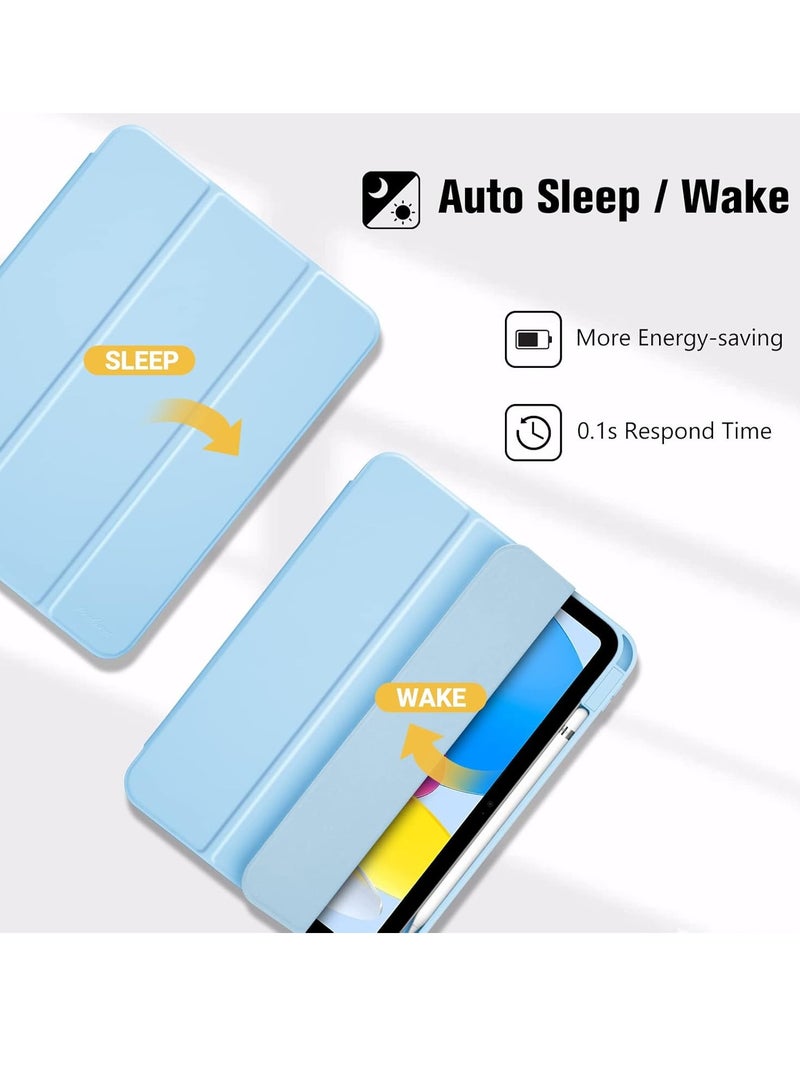 Protective iPad 10th Gen 10.9 Case 2022, Slim Stand Smart Cover With Pencil Holder And Trifold Stand - Image 5