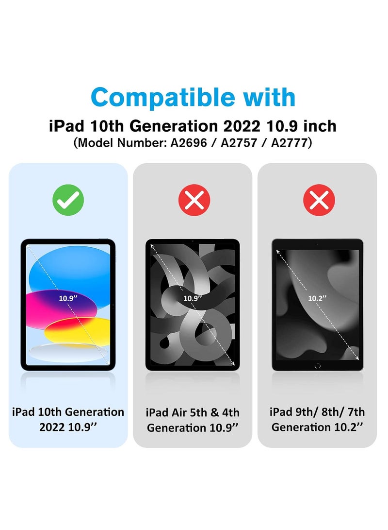 Protective iPad 10th Gen 10.9 Case 2022, Slim Stand Smart Cover With Pencil Holder And Trifold Stand - Image 2