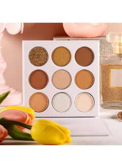 Brown Eyeshadow Palette Nude Natural Matte Shimmer Glitter 9 Colors,Highly Pigmented Waterproof Warm Eye Shadows Pallet, Naked Earth Tones Makeup Palettes, Easy to Blend for Beginners… - pzsku/Z07E6C663CE0CC3B50979Z/45/_/1686733298/1146155c-c83d-46fa-ba5b-9ea94040835a