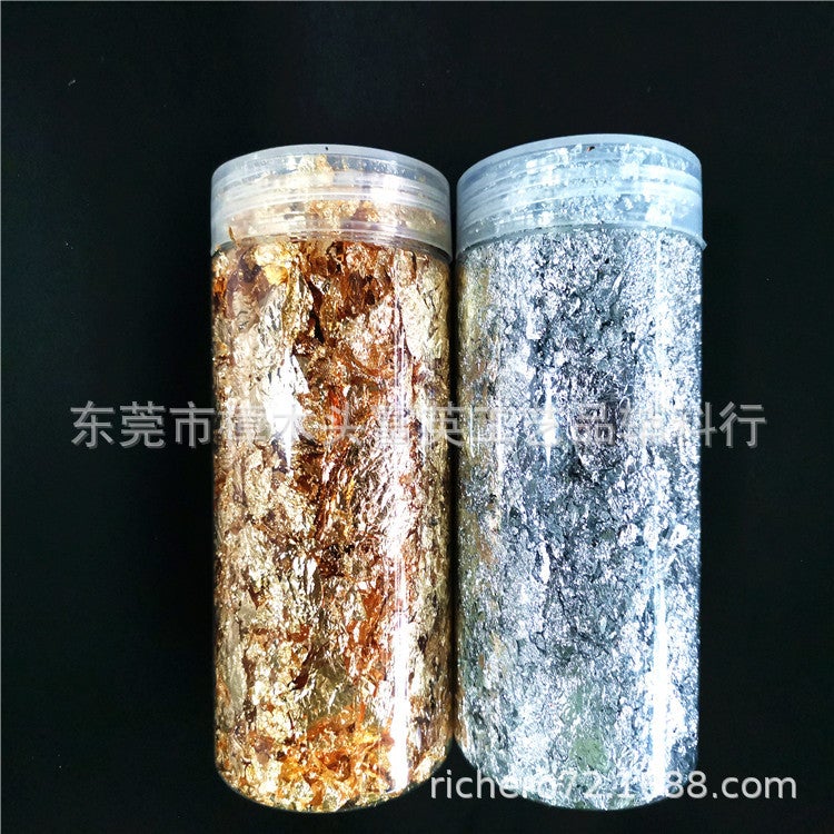 15G Canned Crushed Gold Foil Silver Foil Rose Gold Candle Incense Painting Diy Decoration Crystal Mud Gold Foil Crushed - Image 4