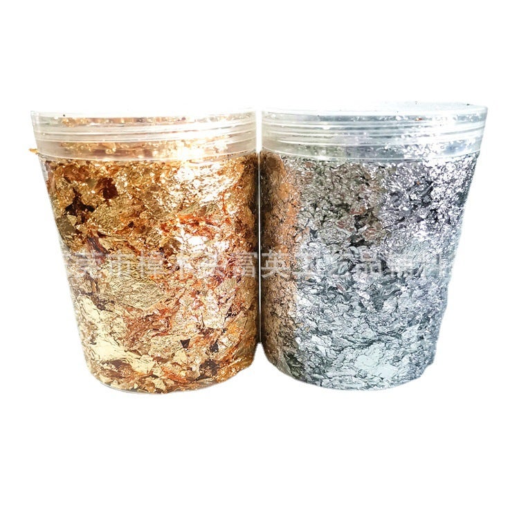 15G Canned Crushed Gold Foil Silver Foil Rose Gold Candle Incense Painting Diy Decoration Crystal Mud Gold Foil Crushed - Image 5