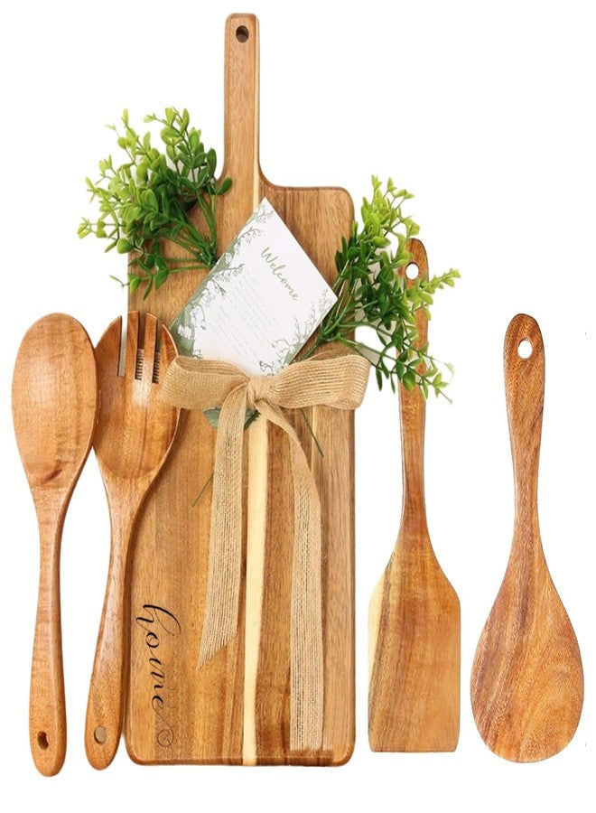 Dolcety House Warming Gifts New Home – Cutting Board Set, Gift Ideas for Couple, Closing Gifts for Home Buyers, Charcuterie Cheese Board-5pcs - Image 1