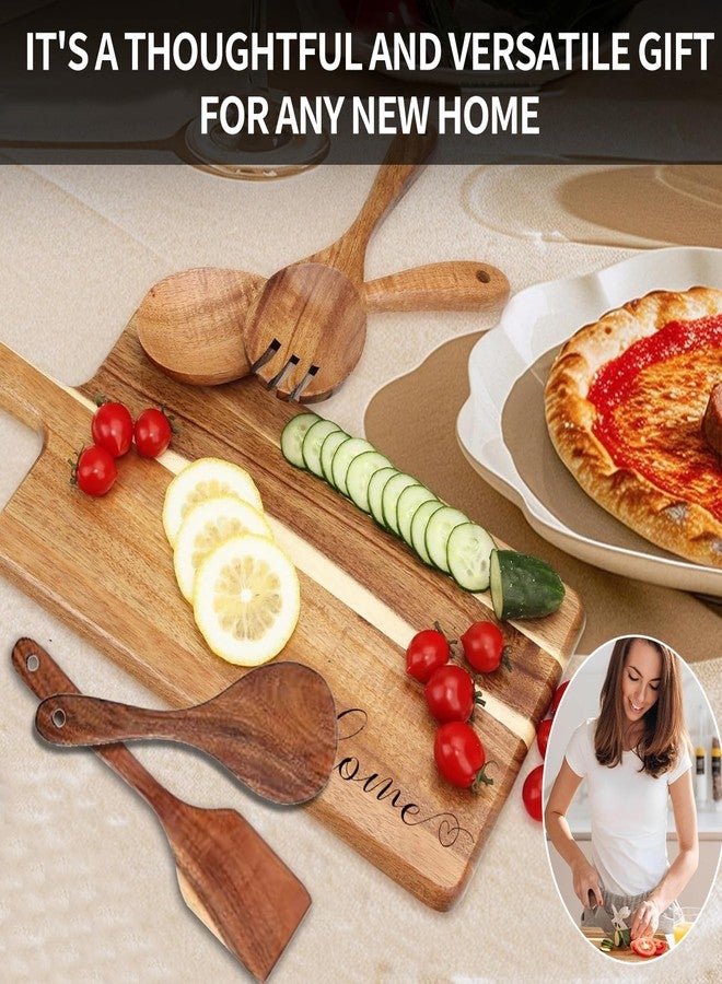 Dolcety House Warming Gifts New Home – Cutting Board Set, Gift Ideas for Couple, Closing Gifts for Home Buyers, Charcuterie Cheese Board-5pcs - Image 4