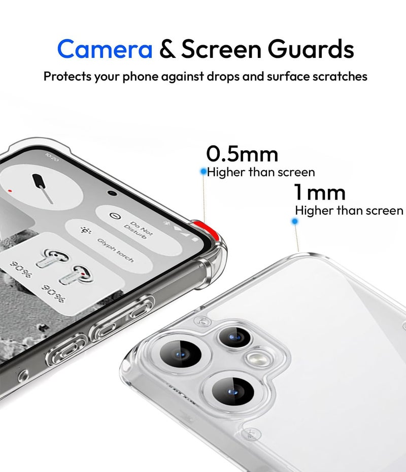 KAPAVER Essential Back Cover Case Compatible with CMF Phone 2 Pro (PC+TPU) (Clear) - Image 4