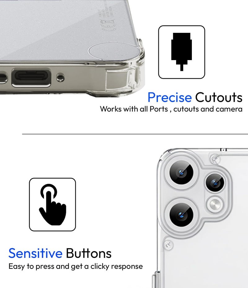 KAPAVER Essential Back Cover Case Compatible with CMF Phone 2 Pro (PC+TPU) (Clear) - Image 5