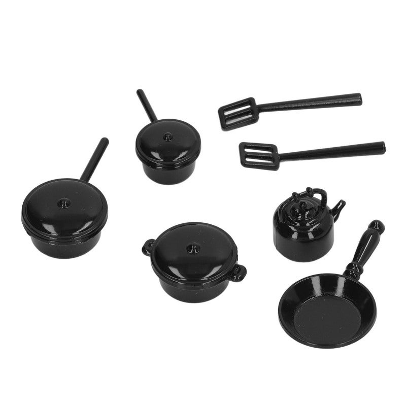 1/12 Dollhouse Miniature Pots And Pans - Alloy Material Realistic Design Dollhouse Cookware For 1/12 1/6 Scale Dollhouse Kitchen, Miniature Decor, Arts And Crafts Enthusiasts - Image 4