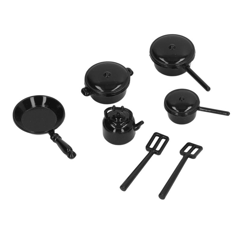 1/12 Dollhouse Miniature Pots And Pans - Alloy Material Realistic Design Dollhouse Cookware For 1/12 1/6 Scale Dollhouse Kitchen, Miniature Decor, Arts And Crafts Enthusiasts - Image 2
