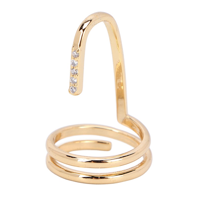 Fashion Nail Ring: 2.3 X 1.5cm Electroplated Copper Nickel-Free - Non-Nail-Harming Easy Wear Fingernail Ring for Party Dance Wedding Daily Use Lady Gift - Image 1