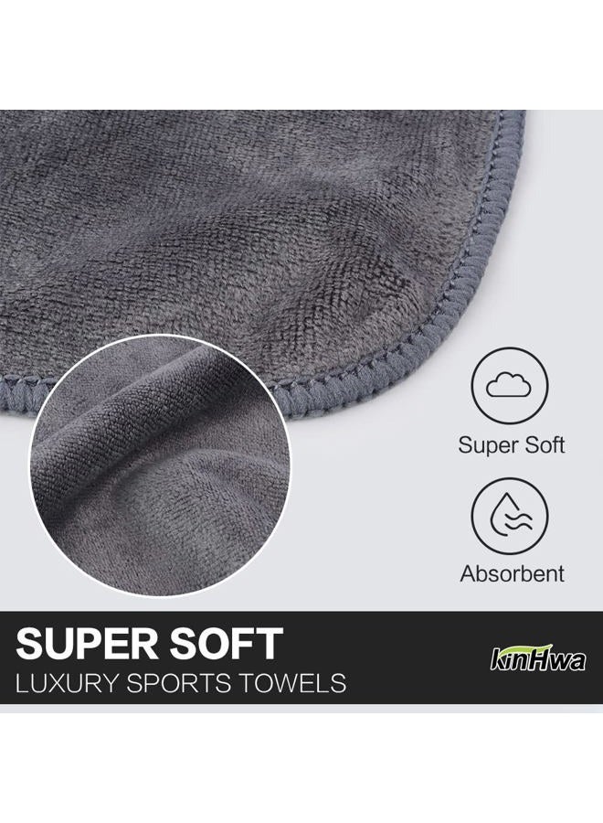 KinHwa Microfiber Sports Gym Towel Fast Drying Fitness Sweat Towels Multi-Purpose Workout Towel for Men and Women 3 Pack 16Inch x 31Inch - Image 3