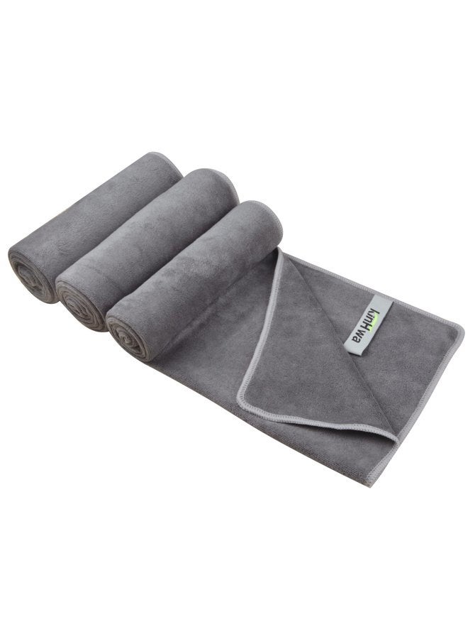 KinHwa Microfiber Sports Gym Towel Fast Drying Fitness Sweat Towels Multi-Purpose Workout Towel for Men and Women 3 Pack 16Inch x 31Inch - Image 1