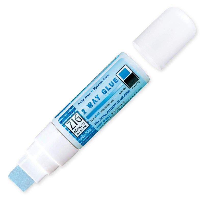 Kuretake Zig 2 Way Glue Stick Pen Board Tip15mm Tip APCertified Made in Japan