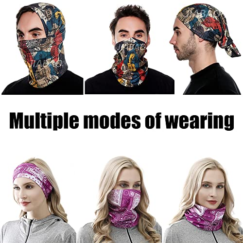 KINGREE 9PCS Face Mask Bandanas Headband Head Wrap Scarf Neck Warmer Headwear Balaclava for for Dust Sun Wind (Army&Camouflage) - Image 4