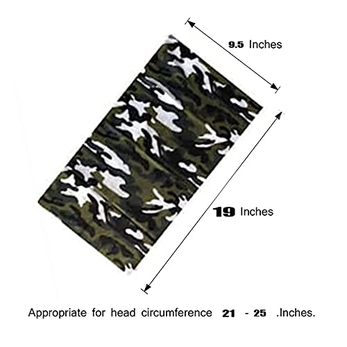 KINGREE 9PCS Face Mask Bandanas Headband Head Wrap Scarf Neck Warmer Headwear Balaclava for for Dust Sun Wind (Army&Camouflage) - Image 3