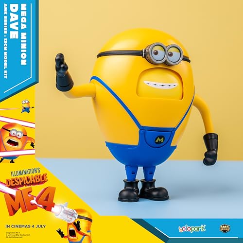 YOLOPARK لعبة مينونز من فيلم ديسبكابل مي 4، تماثيل ميغا ديف بارتفاع 4.7 إنش، 6 تعبيرات وجه قابلة للتغيير مع نموذج مينون بجيب مخفي، هدايا للأطفال من عمر 8 سنوات وما فوق - Image 4
