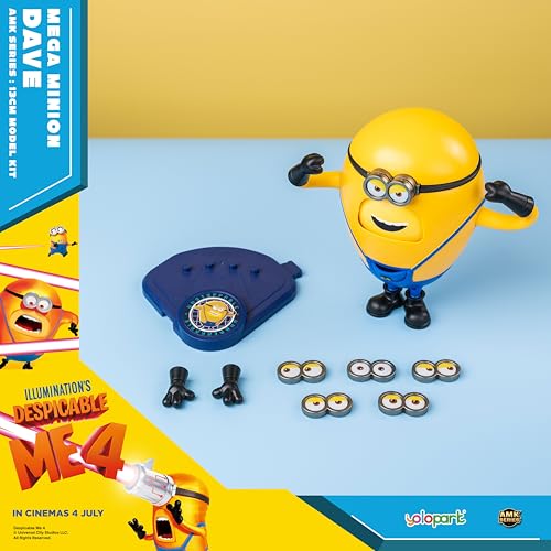YOLOPARK لعبة مينونز من فيلم ديسبكابل مي 4، تماثيل ميغا ديف بارتفاع 4.7 إنش، 6 تعبيرات وجه قابلة للتغيير مع نموذج مينون بجيب مخفي، هدايا للأطفال من عمر 8 سنوات وما فوق - Image 5