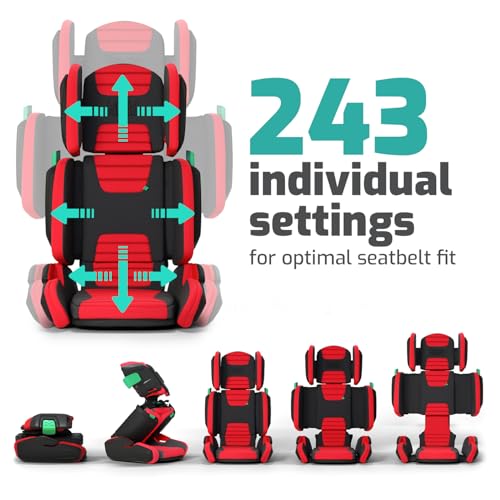 Mifold Hifold Adjustable Kids High Back Booster Car Seat with Strap – Slate Grey - Image 2