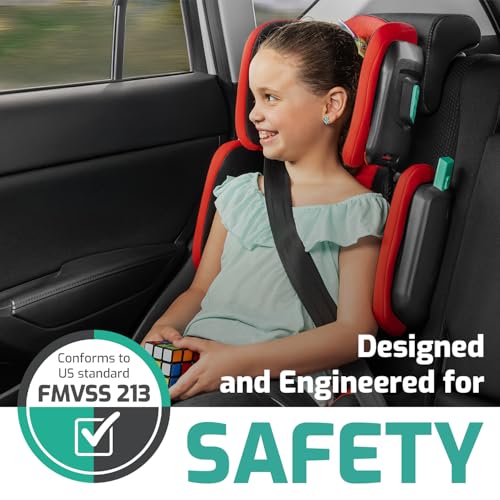 Mifold Hifold Adjustable Kids High Back Booster Car Seat with Strap – Slate Grey - Image 3