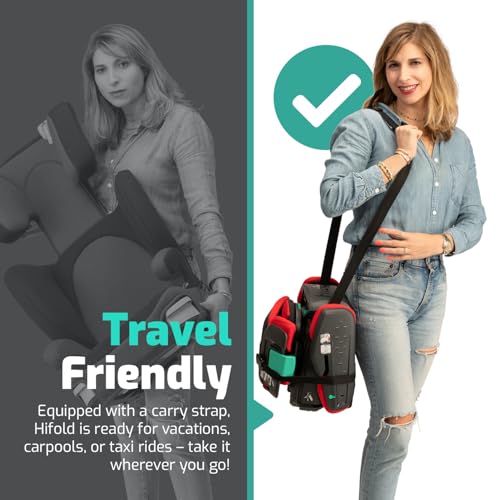 Mifold Hifold Adjustable Kids High Back Booster Car Seat with Strap – Slate Grey - Image 4