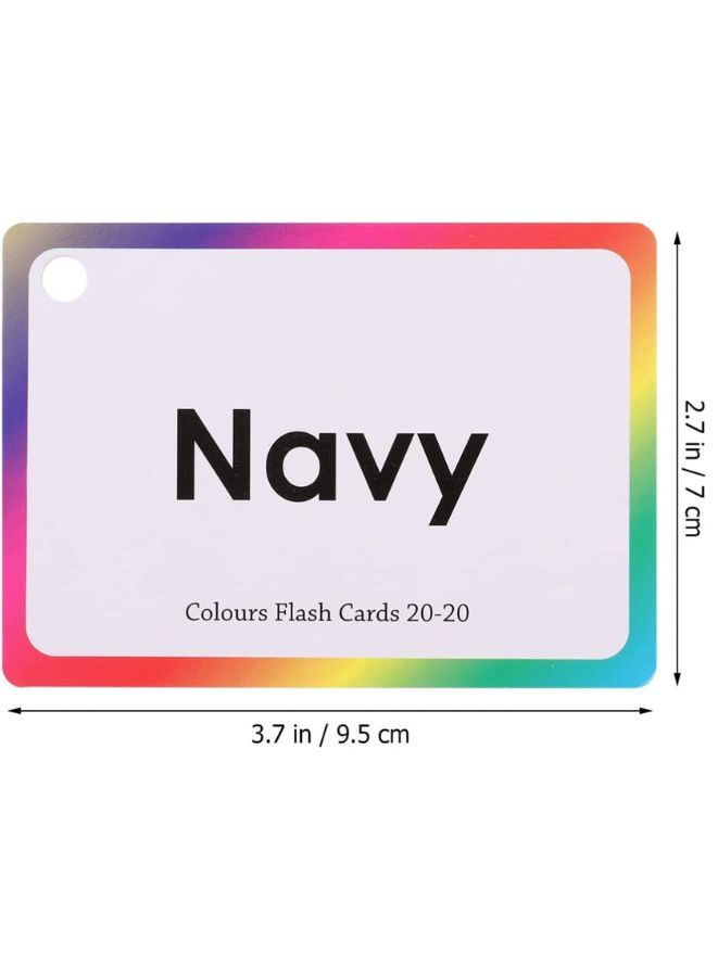 Educational Flash Cards Pocket Card Preschool Teaching Cards for kids,20 Cards, Colors - Image 3