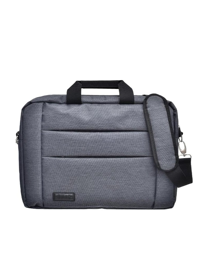 Elite Elite Fabric Elegant Case And Rear Zipper Pockets Equipped Shoulder Strap Laptops 15.6 Inch - Grey - No:GS102  - Image 2