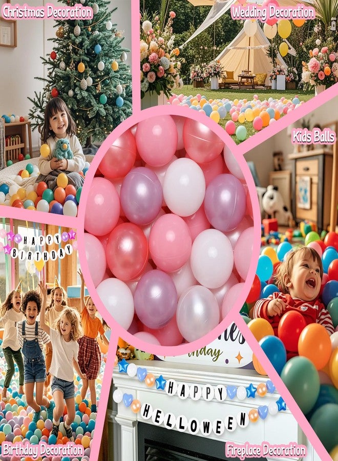 GOGOSO Ball Pit Balls for Toddlers Dogs Baby, 2.2 Inch Pastel Play Ball Toys Kid Ballpit, Bounse House, Birthday, Tent, Party,100 pcs, Pink Purple - Image 2