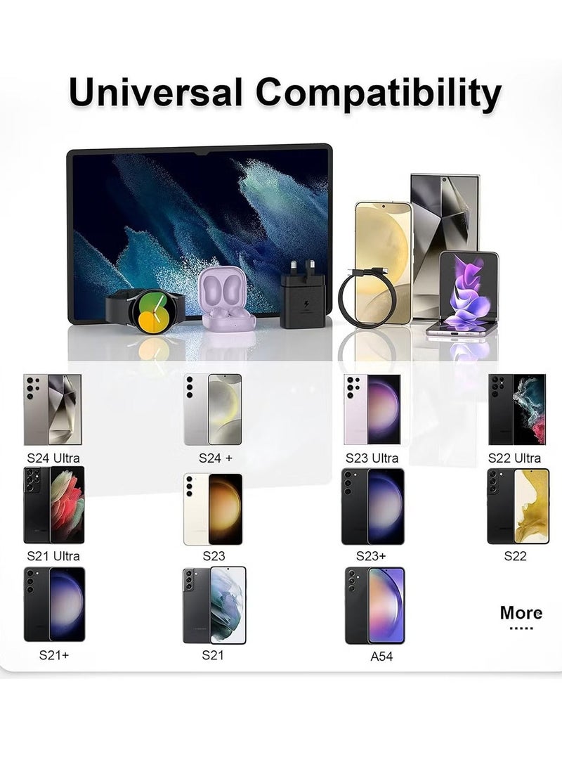 MUNTAQI Samsung 45W Fast Charger Type C with 1.8m Cable – Super PD 3.0 for Galaxy S24 Ultra, S23 Ultra, Z Flip5, Z Fold5, Tab S9 Ultra, and More (Black) - Image 3