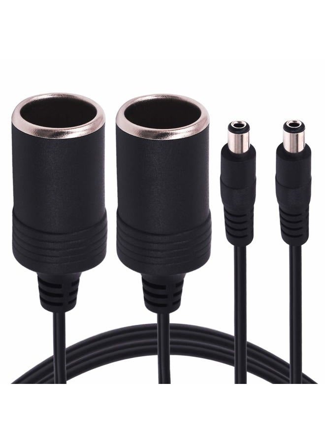 Yeebline Cigarette Lighter Power Supply Cable, 2-Pack Car Cigarette Lighter Female Socket to DC 5.5mm x 2.1mm Plug Jack Adapter - Image 1
