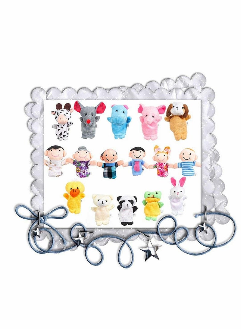 KASTWAVE 16Pcs Finger Puppet Set Animal Finger Puppets Family Finger Puppets Finger Puppets Rubber - Image 5