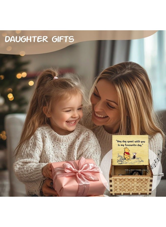 Litenx Wood Music Box Gifts for Women, Wife Girlfriend for Christmas Birthday Anniversary, Any Day Spent with You is My Favourite Day. - Image 2