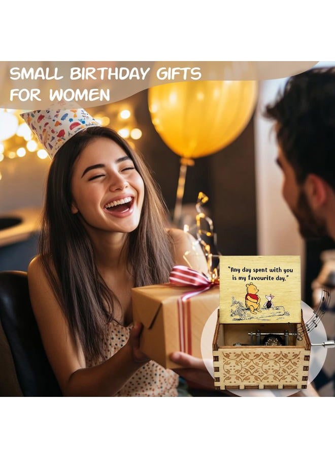 Litenx Wood Music Box Gifts for Women, Wife Girlfriend for Christmas Birthday Anniversary, Any Day Spent with You is My Favourite Day. - Image 5
