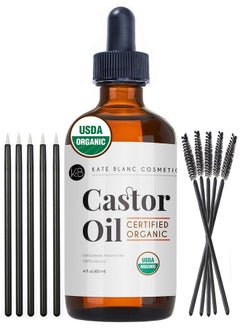 Organic Castor Oil (4Oz). 100% Pure, Cold Pressed, Hexane Free In A Glass Bottle. Stimulate Growth For Eyelashes, Eyebrows, Hair. Skin Moisturizer & Oil Cleanse With Starter Kit - pzsku/Z07E7F9D6579C39FFED29Z/45/_/1734183155/1d29715f-1d77-4e09-be27-9273339f7edd