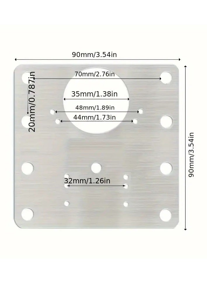 2 Rust Resistant Metal Pieces To Repair Damaged Hinges On The Door Of A Kitchen Cabinet Or Wardrobe And Cover The Damaged Corrosion Area By Installing The Metal Piece Above It The Metal Piece Was Designed With Several Holes For Quick And Easy Assembly And Installation Which Made It Ideal For Installing Different Types Of Hinges You Only Need A Screwdriver Screws And Install The Screw In A Number Of Holes According To Your Need Suitable For Wood Or Aluminum Doors Easy And Self Installing  - Image 4