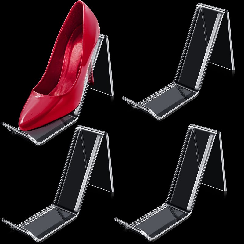 Jetec Jetec Acrylic Clear Shoe Display Stand High Heel Display Rack Holder Acrylic Shoe Display Store Malls Stands for Womens Sandal24 Pieces 