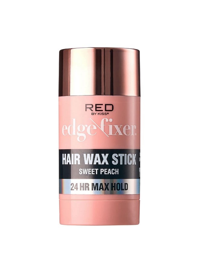 Red by Kiss Red by Kiss Hair Wax Stick 24HR Max Hold Edge Fixer Edge Control Pomade Non-Sticky, Non-Oily Flake Free Hair Styling Wax (Sweet Peach)  - Image 1