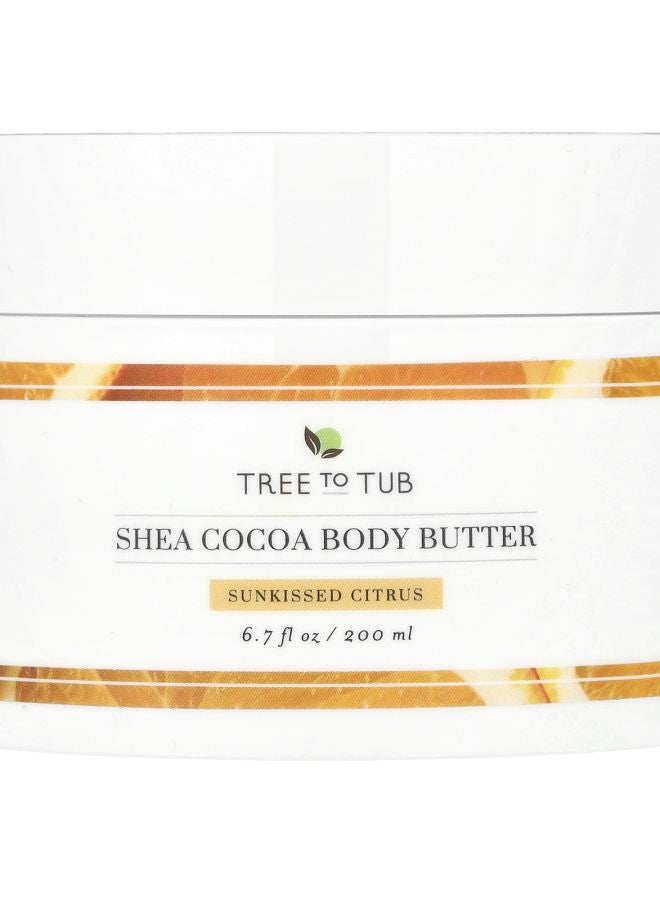 Tree to Tub Shea Cocoa Body Butter Sunkissed Citrus 6.7 fl oz (200 ml)