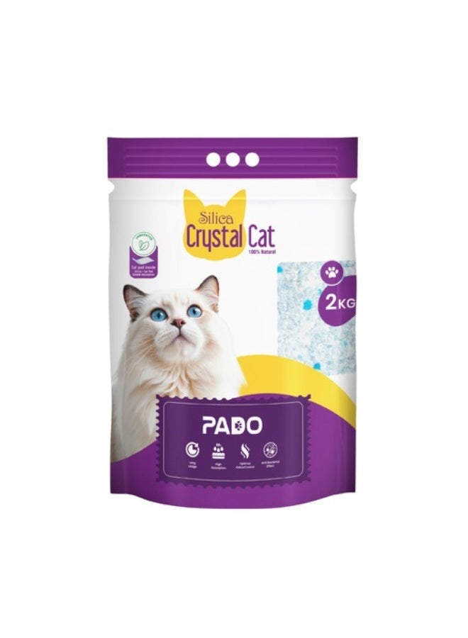 Pado Silica Crystal Cat Litter 2kg With Pad Inside -Unscented - Image 1