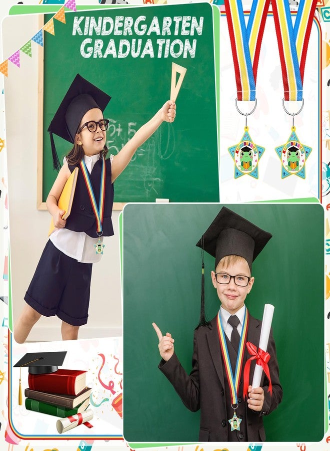Landical 6 Pcs Preschool Pre-k Graduation Medal for Kids Bulk with Rainbow Neck Ribbon Kindergarten Grad Award Medals for School Students Grad Gifts Party Decorations(Frog) - Image 5