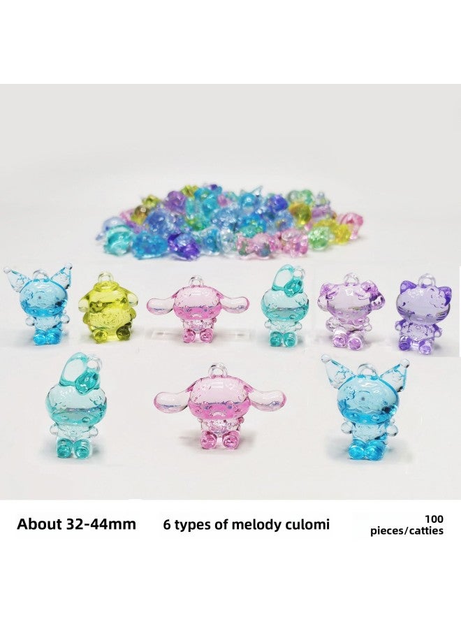 Color Spinning Top Children's Toy Set 3A Acrylic Healthy Durable Material Cartoon Animal Handmade Jewelry-Color:6 Melody Kulomi (100/kg) - Image 1