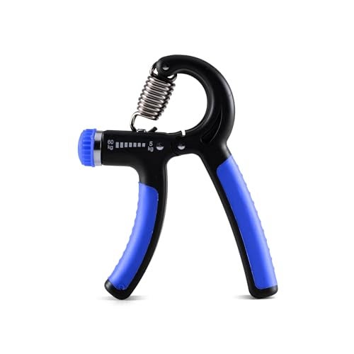 Solpro FirmFlex Adjustable Hand Grip Strengthener for Men & Women | Adjustable 5 to 60 kg Resistance | Forearm, Wrist & Finger Strengthener | Home, Gym & Rehab Workouts (Black/Blue) - Image 1