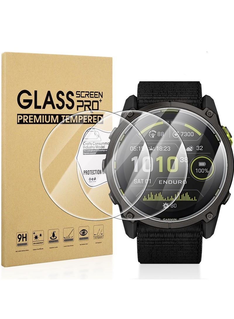 Screen Protectors for Garmin Enduro 3 Tempered Glass 9H Hardness Screen Protector Bubble-Free Anti-Scratch (3 Pack) - Image 1