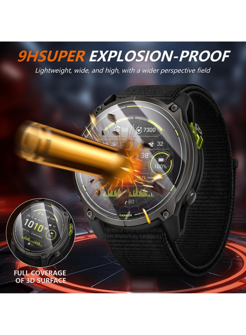 Screen Protectors for Garmin Enduro 3 Tempered Glass 9H Hardness Screen Protector Bubble-Free Anti-Scratch (3 Pack) - Image 3