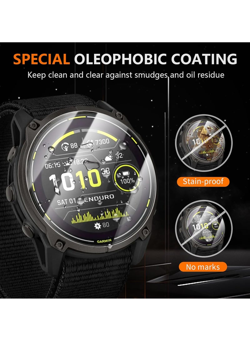 Screen Protectors for Garmin Enduro 3 Tempered Glass 9H Hardness Screen Protector Bubble-Free Anti-Scratch (3 Pack) - Image 4