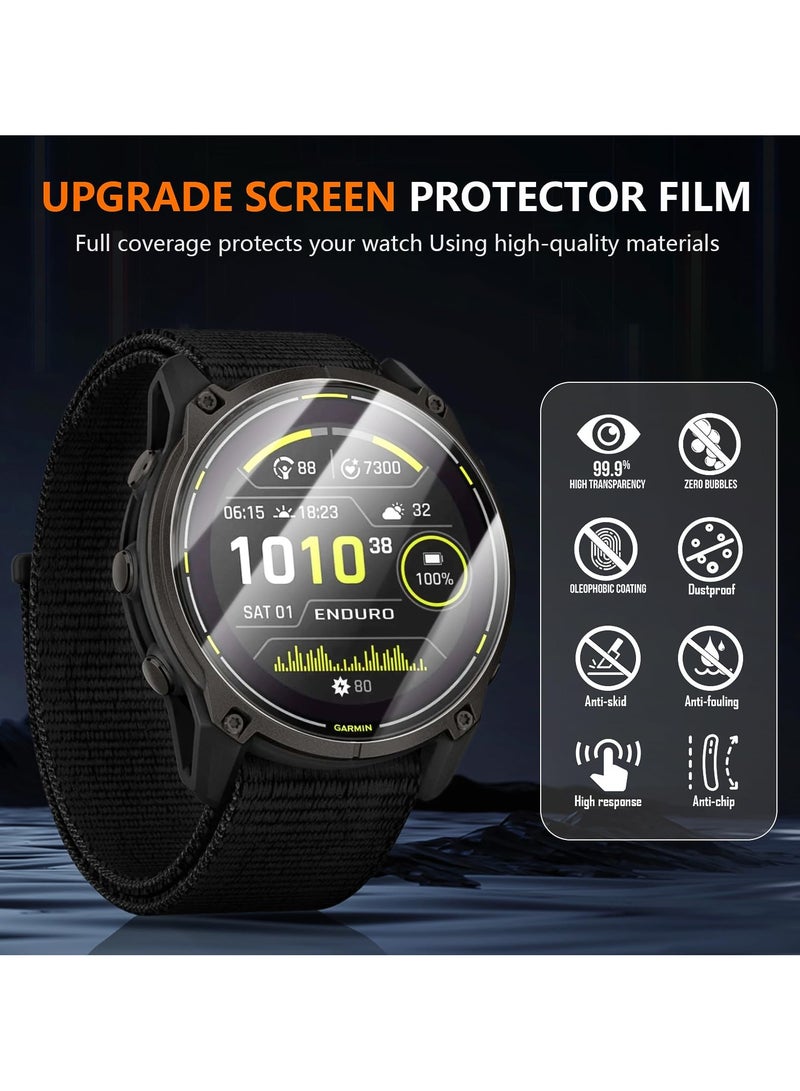 Screen Protectors for Garmin Enduro 3 Tempered Glass 9H Hardness Screen Protector Bubble-Free Anti-Scratch (3 Pack) - Image 5
