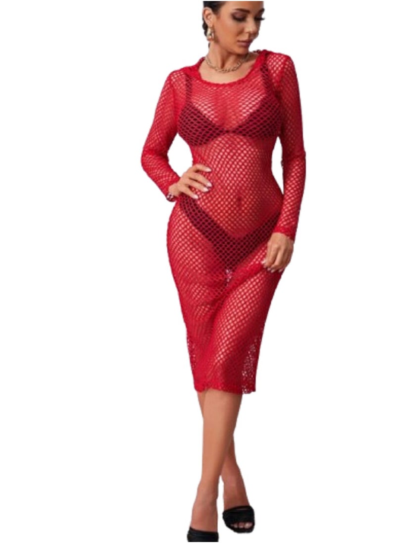 MANIKAN - Women's Lingerie Set 3-Piece Mesh with Long Sleeves and Head Cover - Image 1