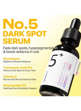 No.5 Serum | Glutathione Vitamin Concentrated Serum | Glutathione, Vitamin C, Tranexamic Acid | Hyperpigmentation, Acne Scars | Suitable for Sensitive Skin, Korean Skincare | 1.01 fl. oz. - view 2
