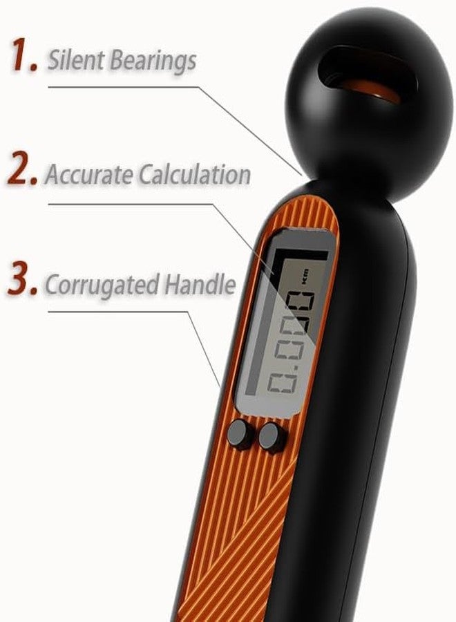 Xfopz Smart Jump Rope, Digital Weighted Handle Workout Jumping Rope with Counter, Cordless Weighted Skipping Jump Rope with Cordless Ball for Women Training Indoor and Outdoor (Orange) - Image 3