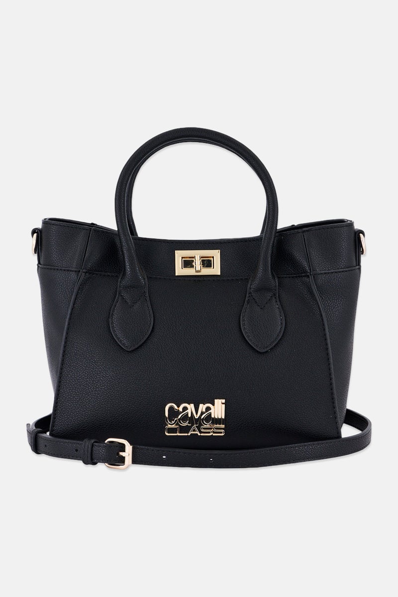 Cavalli Class Women Brand Logo Cross Body Bag, Black  - Image 2
