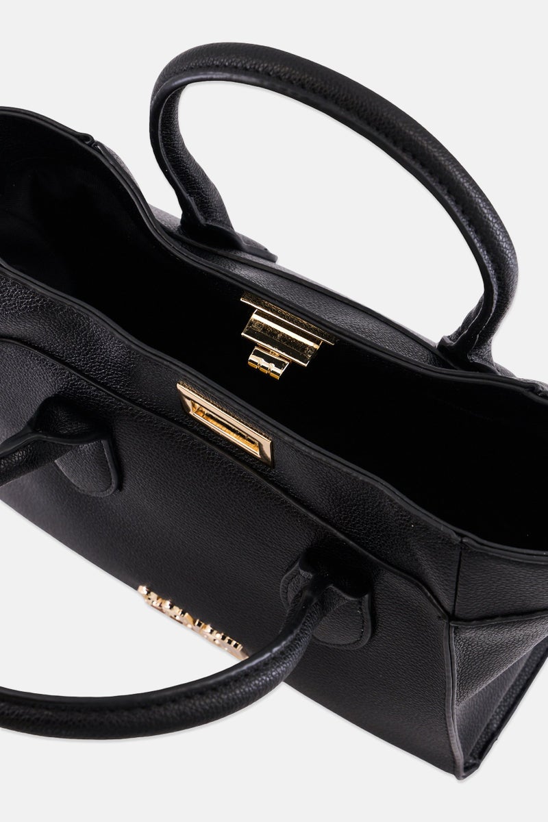 Cavalli Class Women Brand Logo Cross Body Bag, Black  - Image 4