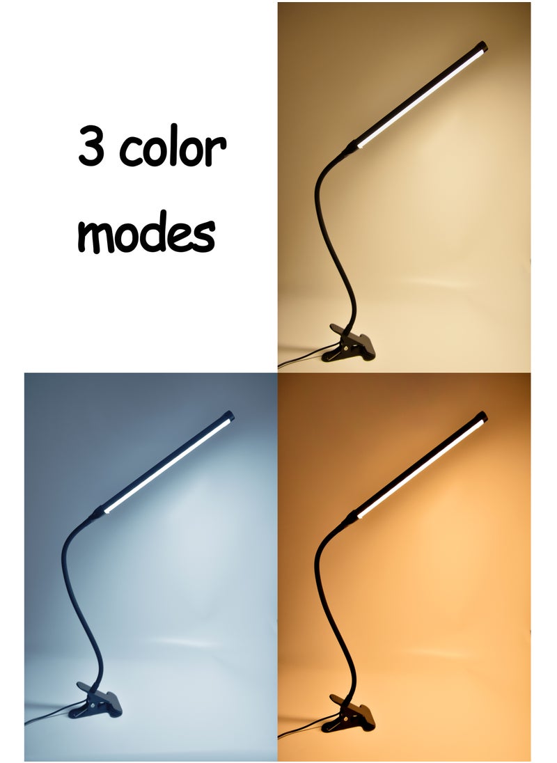 Generic Ajustable LED Desk Lamp with Clamp (New Stand) Home & Office Good Quality lamp Eye Caring 3 Color Modes Dimmable Flexible  - Image 5