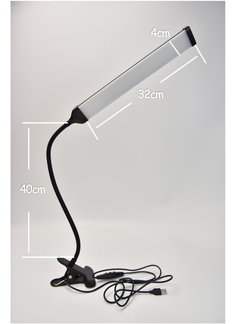 Generic Ajustable LED Desk Lamp with Clamp (New Stand) Home & Office Good Quality lamp Eye Caring 3 Color Modes Dimmable Flexible  - Image 2